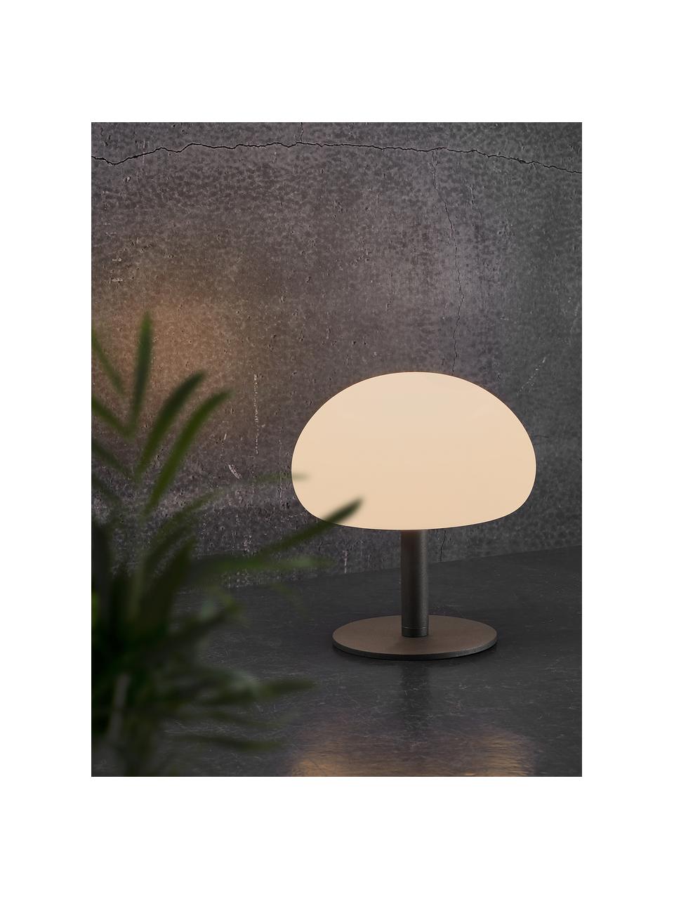 Prenosná stmievateľná stolová lampa do exteriéru Sponge, Biela, čierna, Ø 20 x V 22 cm