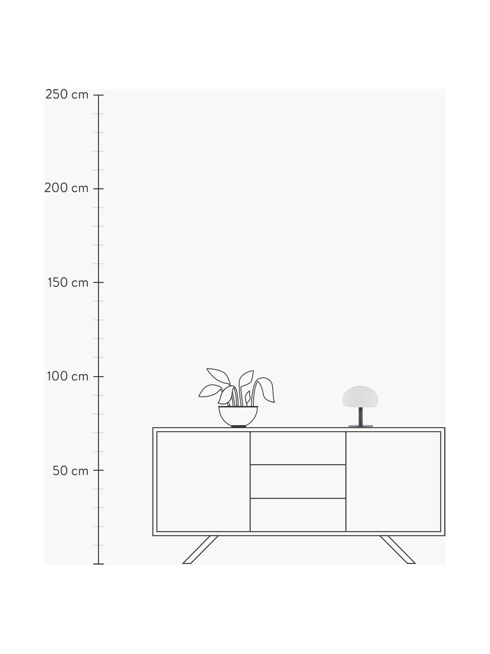 Mobiele dimbare outdoor tafellamp Sponge, Lampenkap: kunststof, Lampvoet: gecoat metaal, Wit, zwart, Ø 20 x H 22 cm