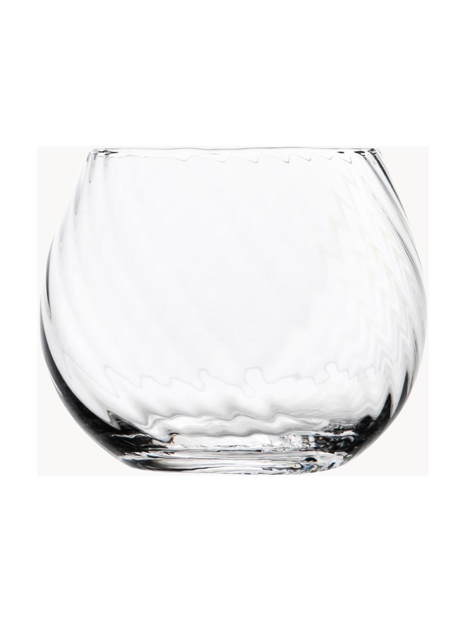 Bicchiere con struttura rigata Opacity 6 pz, Vetro, Trasparente, Ø 8 x Alt. 7 cm, 230 ml