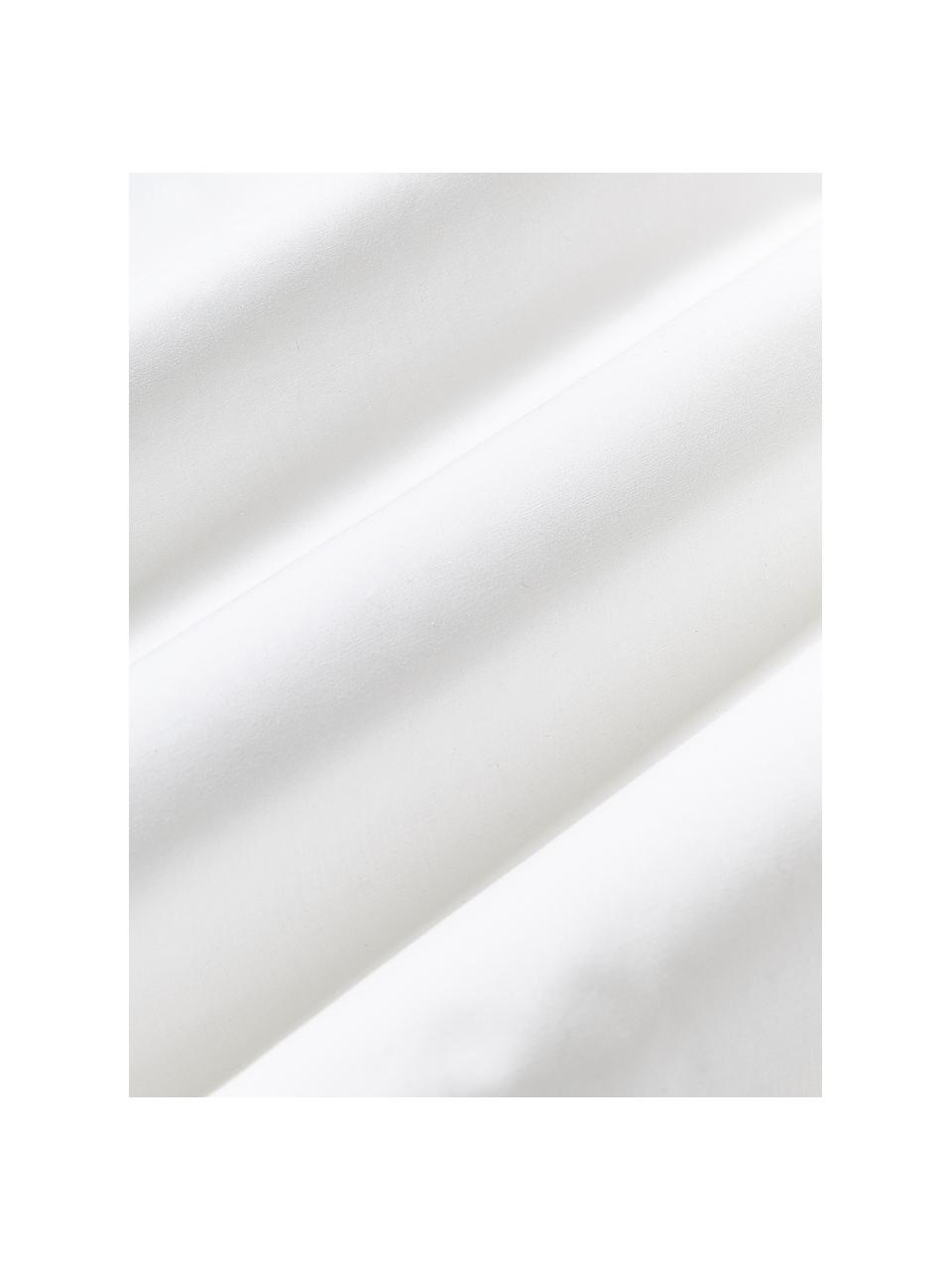 Housse de couette en coton avec volants et ourlet brodé Atina, Jaune, blanc, larg. 200 x long. 200 cm