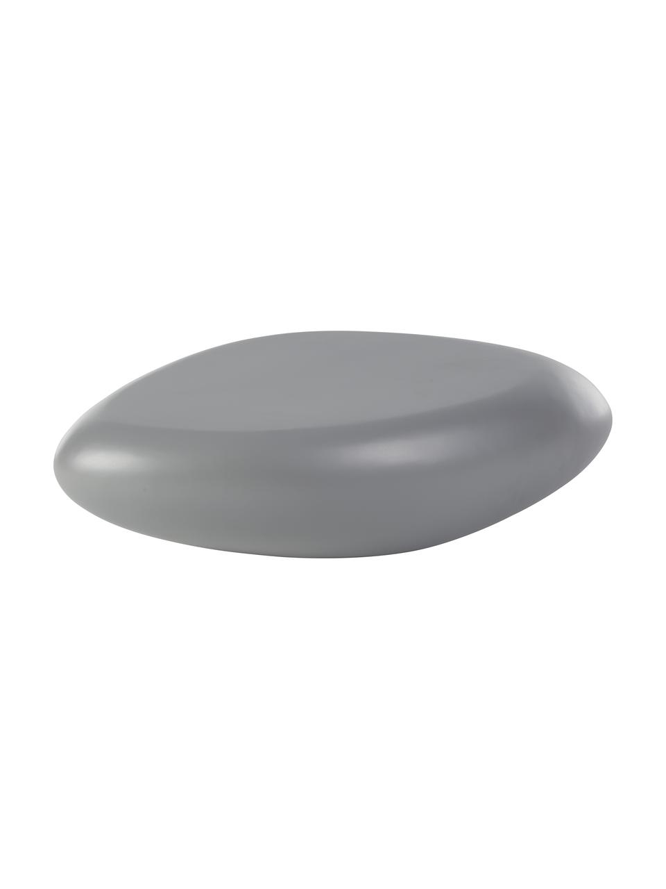Ovaler Couchtisch Pietra in Stein-Form, Glasfaserkunststoff, lackiert, Grau, B 116 x T 77 cm