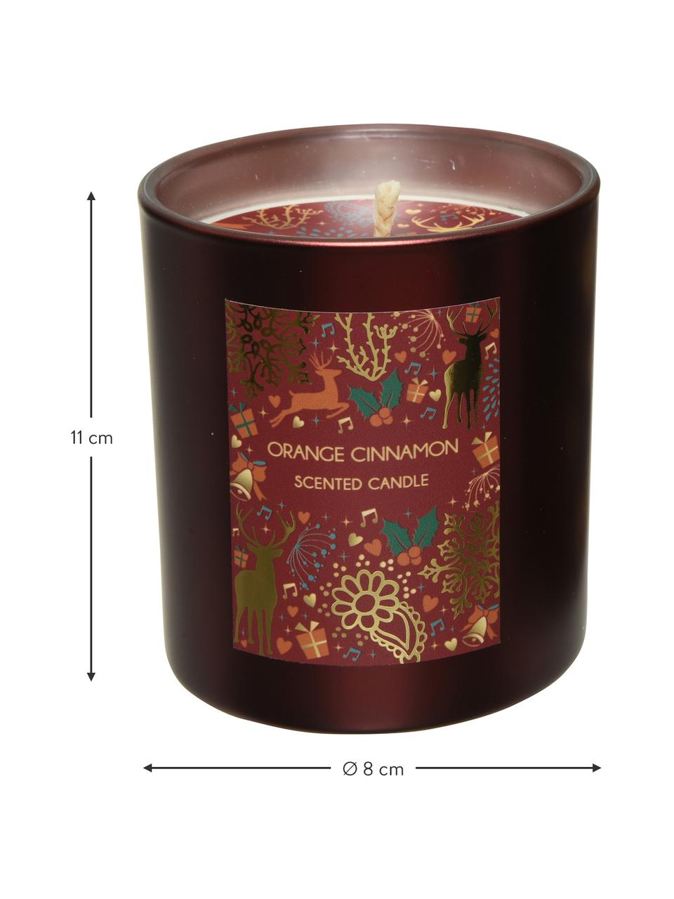 Candela profumata Cinnamon (arancia & cannella), Contenitore: vetro, Contenitore: marrone, Ø 8 x Alt. 11 cm