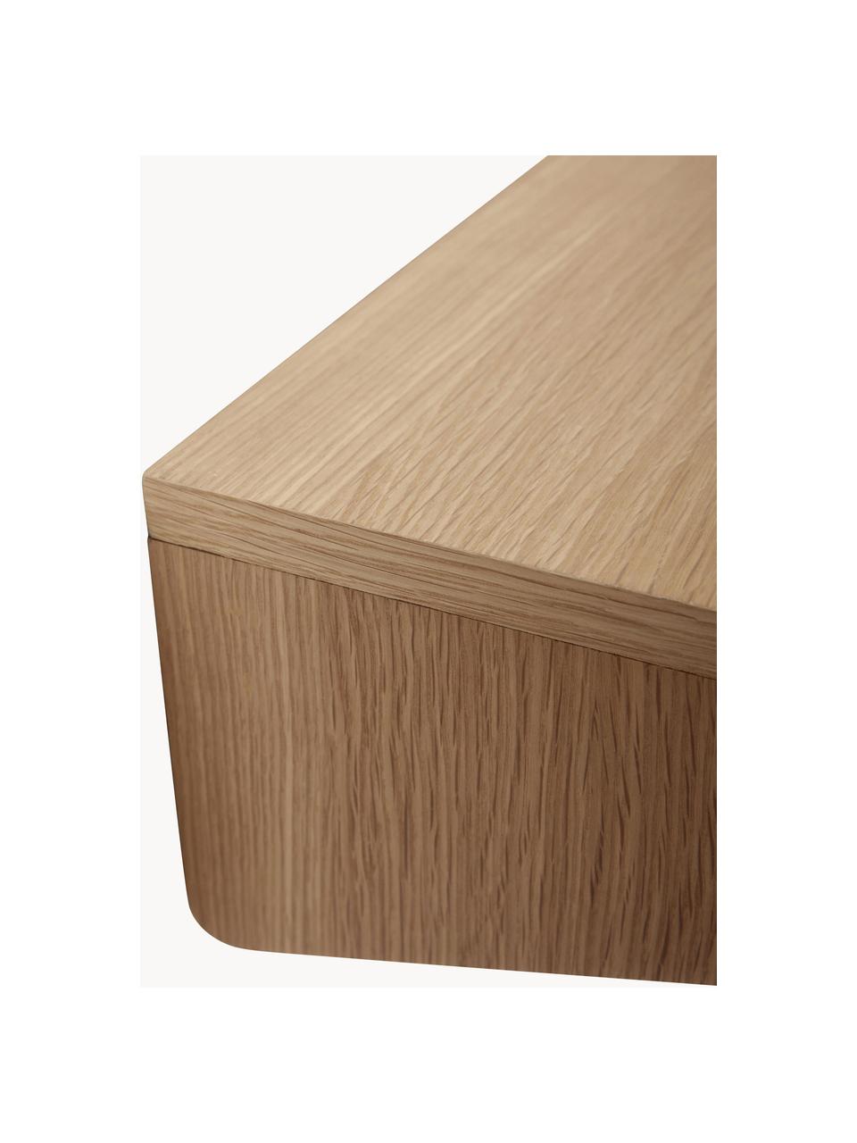 Nástěnný psací stůl z dubového dřeva Folk, Dubové dřevo, certifikace FSC, Dubové dřevo, Š 80 cm, H 35 cm