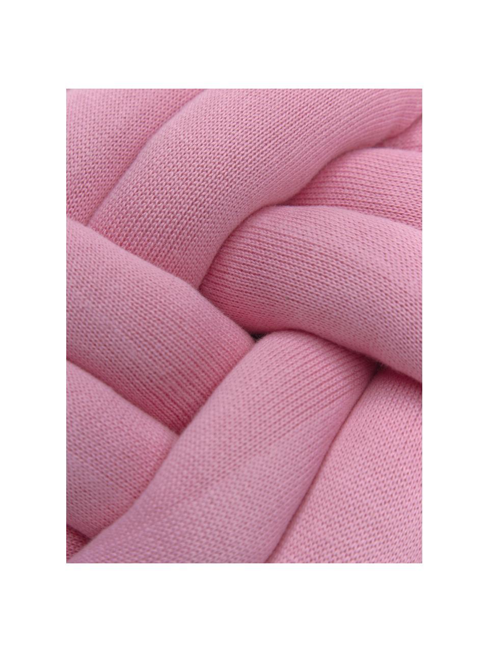 Knoten-Kissen Twist in Pink, Pink, Ø 30 cm