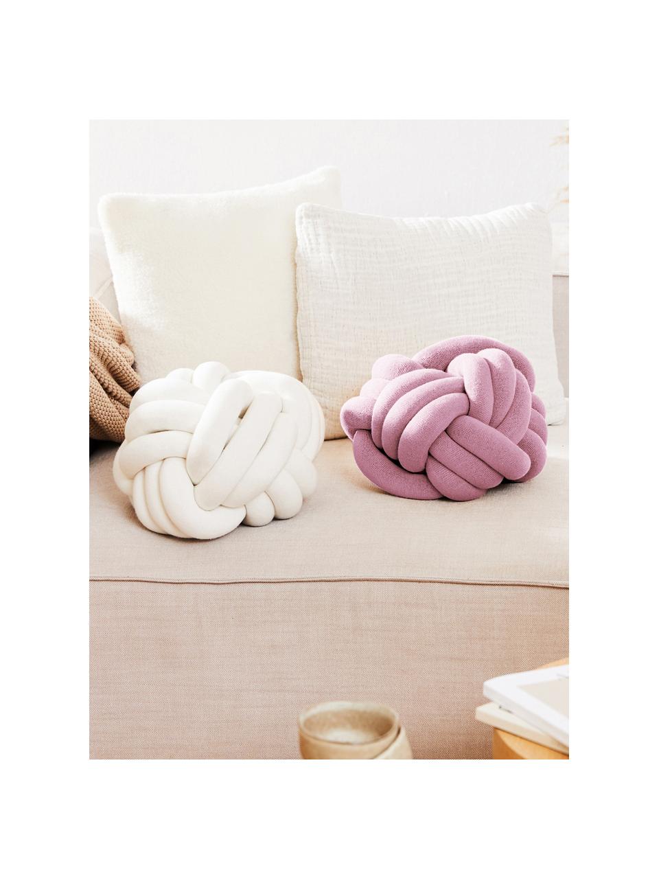 Coussin nœud rose vif Twist, Rose vif, Ø 30 cm