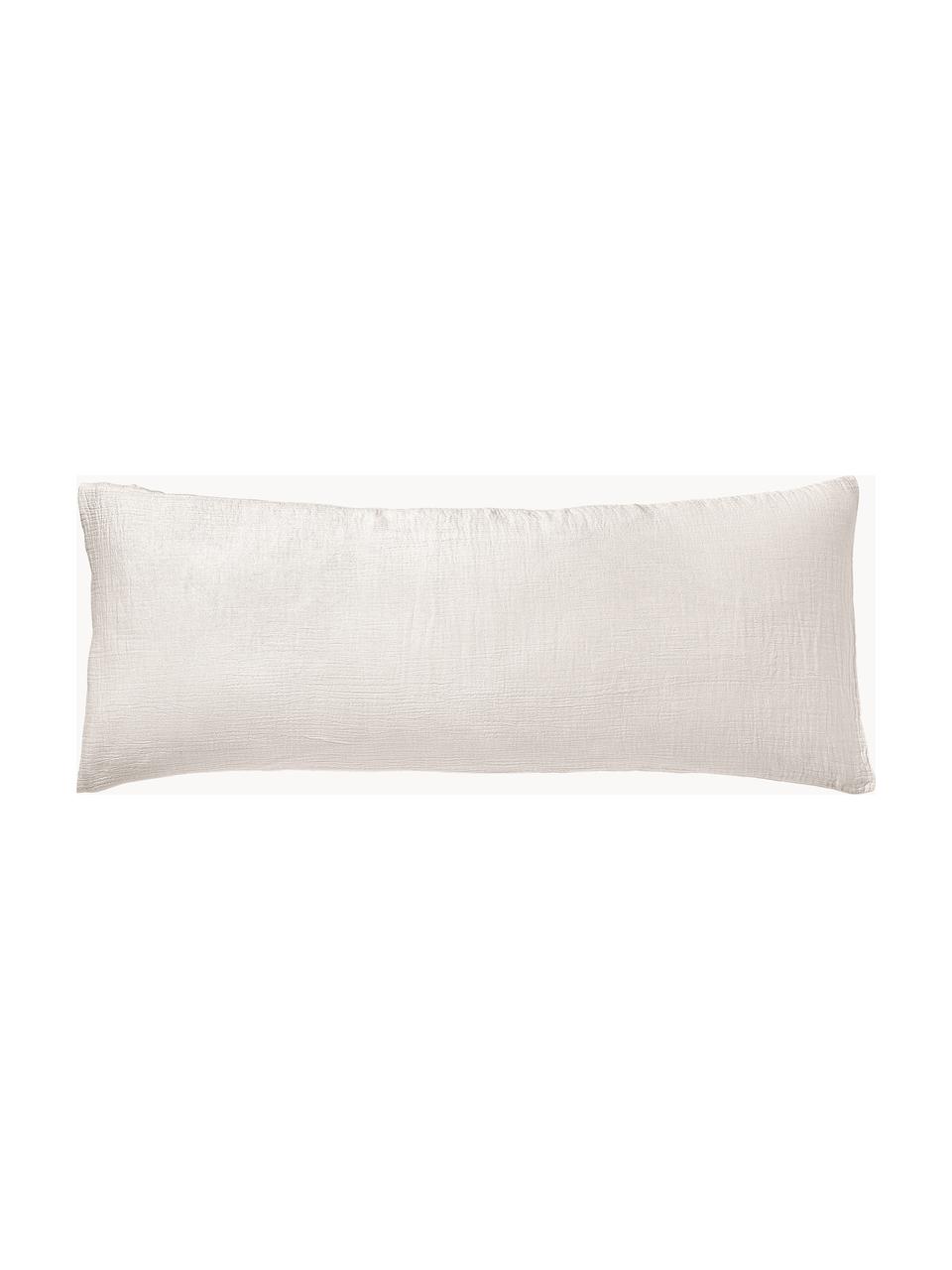 Funda de almohada de muselina Odile, Beige claro, An 45 x L 110 cm