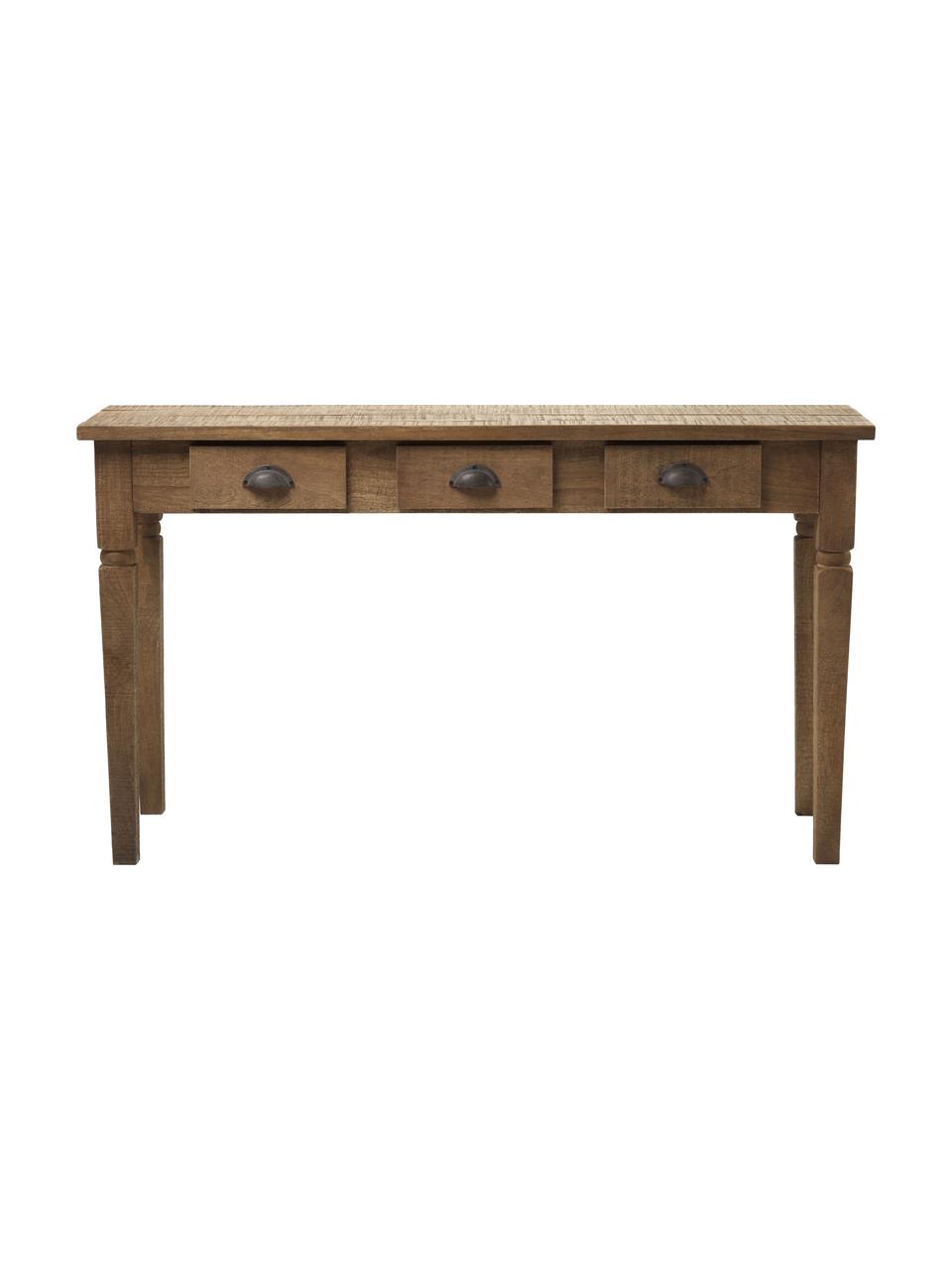 Consolle in legno con cassetti Elea, Gambe: legno di mango con finitu, Legno di mango, Larg. 140 x Alt. 81 cm