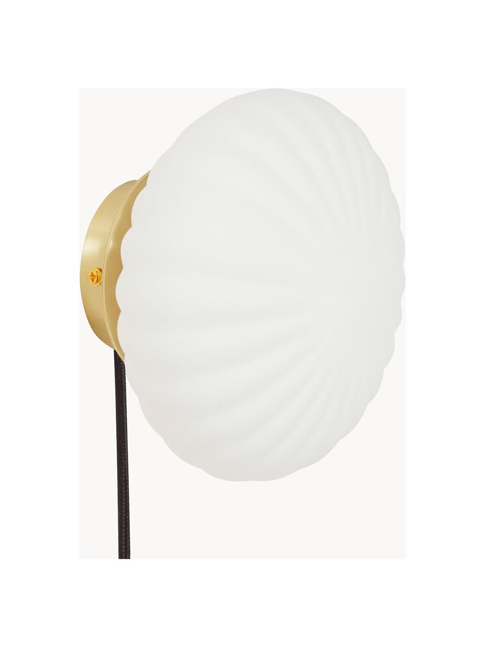 Ručně vyrobené nástěnné svítidlo Kumu, různé velikosti, Bílá, zlatá, Ø 25 cm, V 15 cm