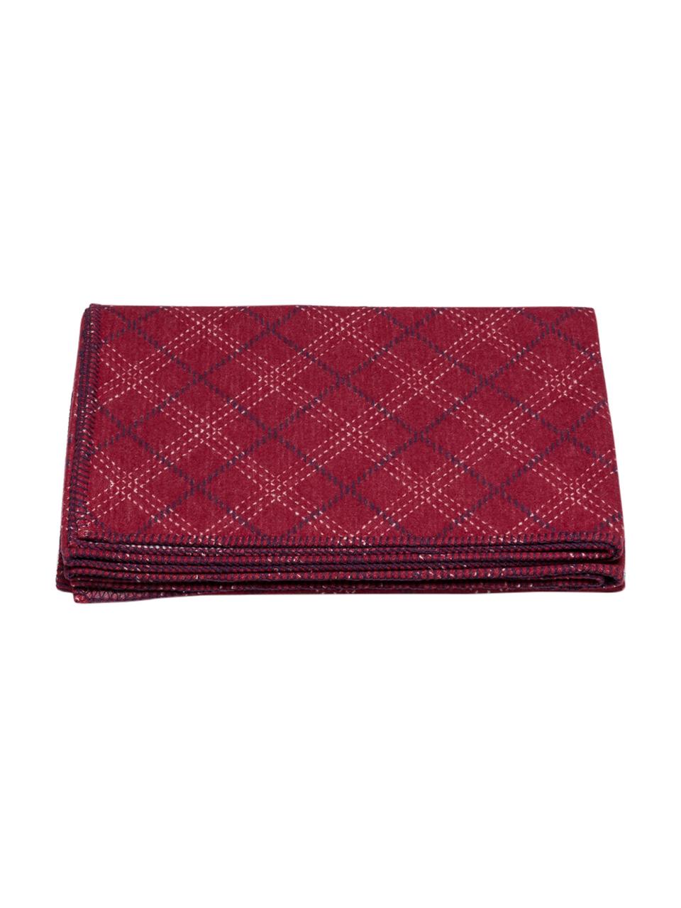 Plaid carreaux Karol, Rouge, blanc, gris foncé