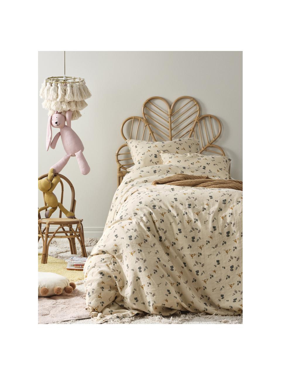Musselin-Bettdeckenbezug Belle, Webart: Musselin Musselin ist ein, Beige, gemustert, B 140 x L 220 cm