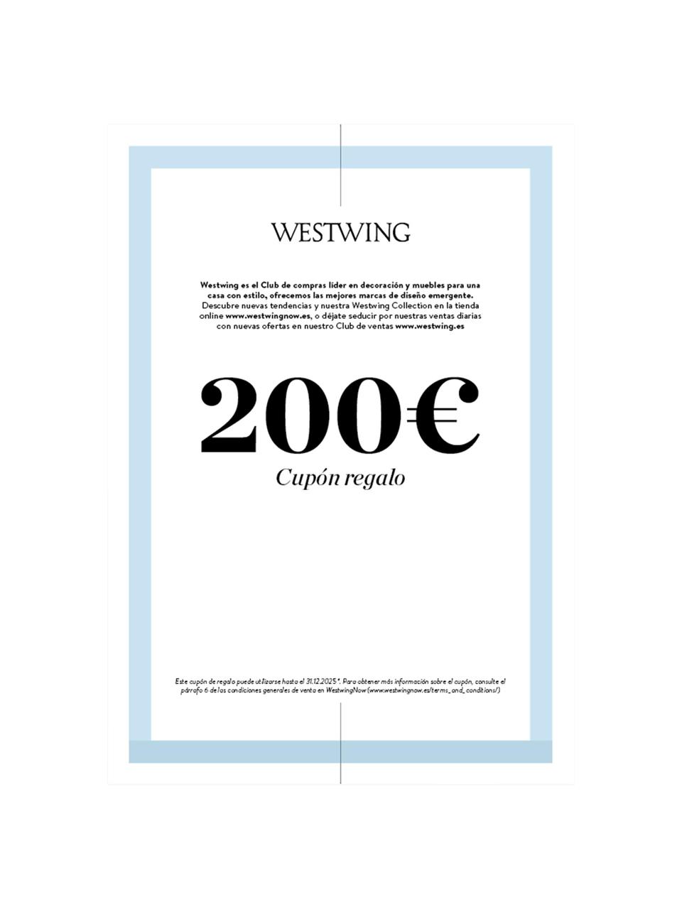Cupón regalo para imprimir, Cupón regalo digital, tras recibir el pago, recibirás un correo electrónico con el enlace de su cupón regalo. Solo necesitas guardar el documento PDF e imprimirlo, Blanco, azul, 200