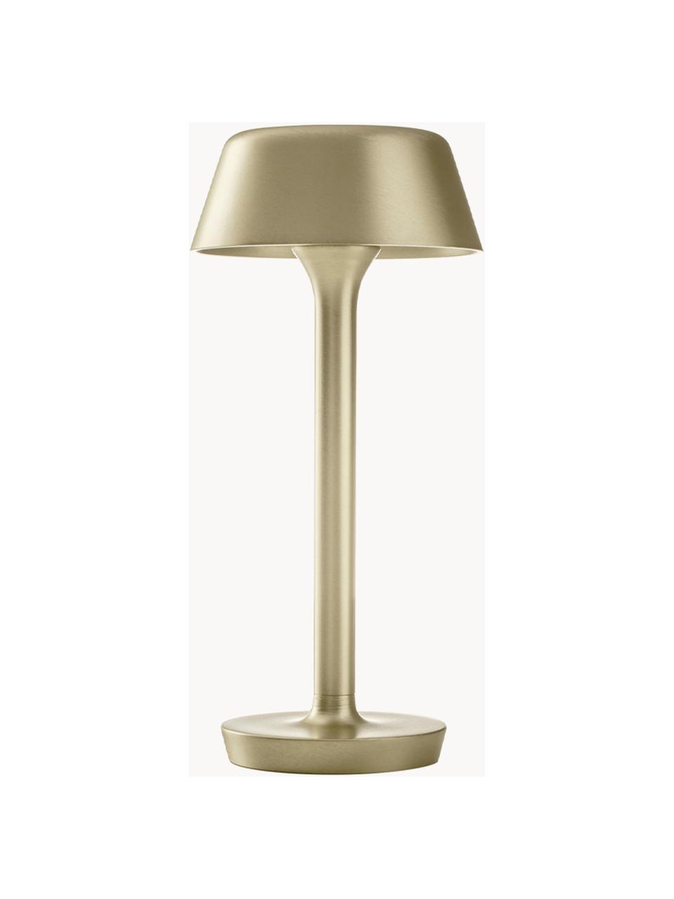 Malá přenosná LED stolní lampa Firefly In The Sky, stmívatelná, Potažený hliník, Zlatá, světlá, Ø 12 cm, V 27 cm