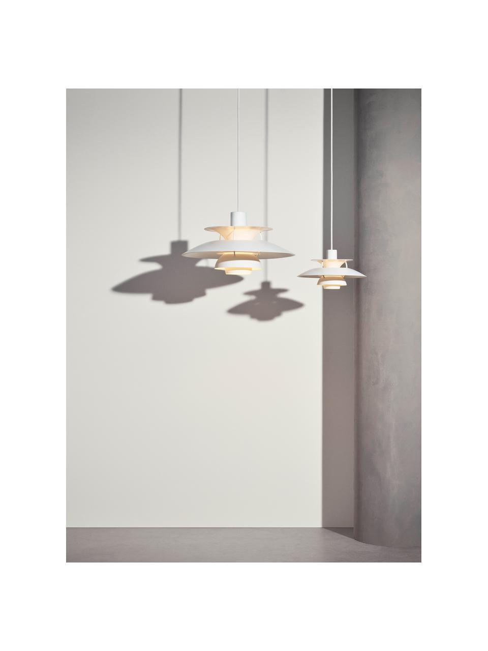 Hanglamp PH 5, verschillende formaten, Lampenkap: gecoat metaal, Wit, Ø 30 x H 16 cm