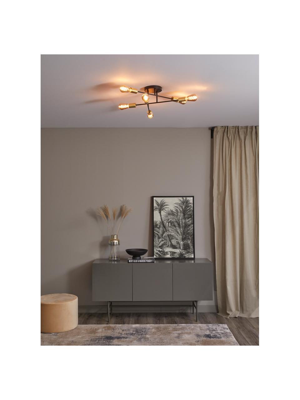 Lampa sufitowa Venja, Czarny, Ø 55 x W 20 cm