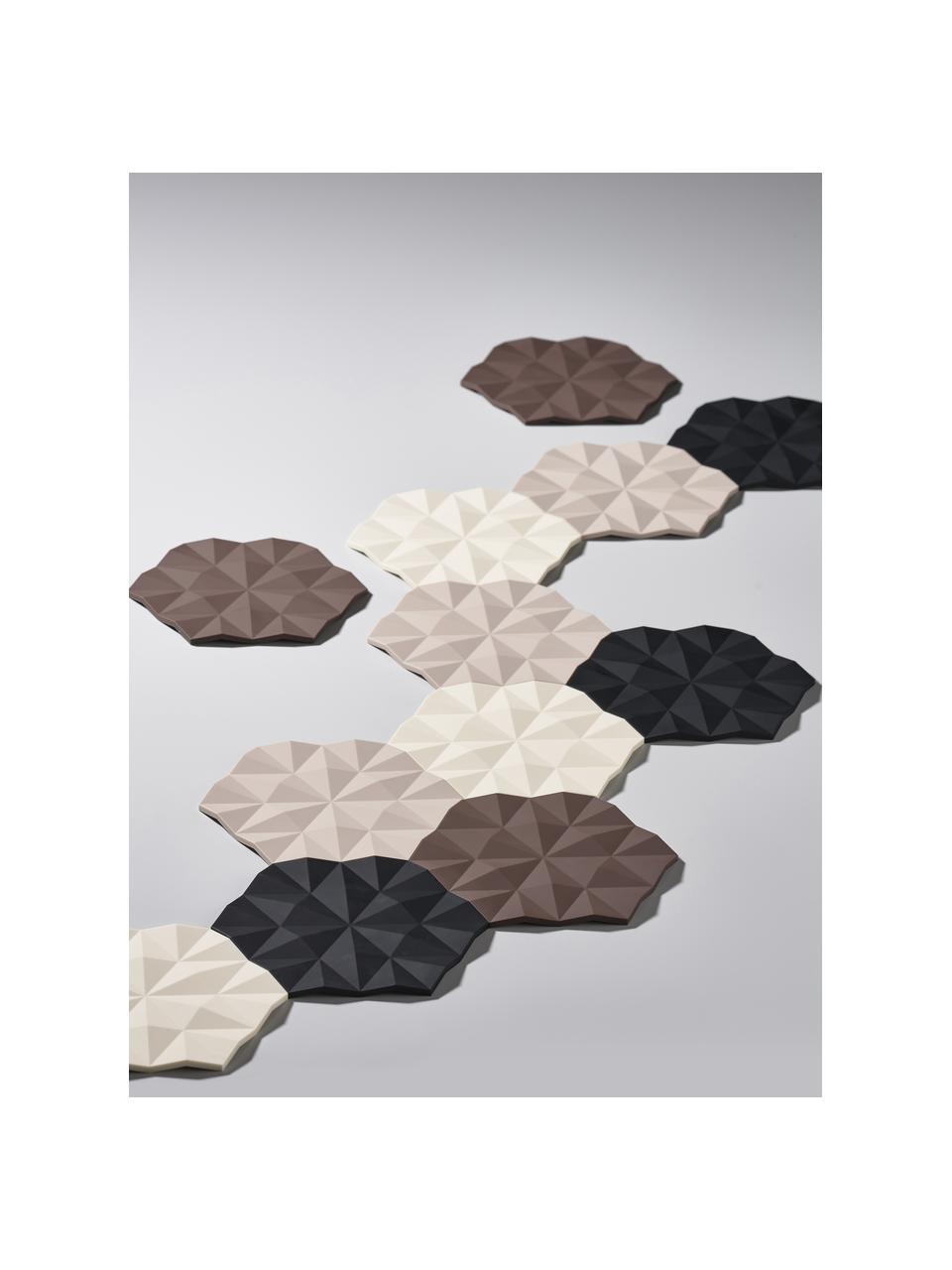 Topfuntersetzer Ori, 2 Stück, Silikon, Sandfarben, L 16 x B 14 cm
