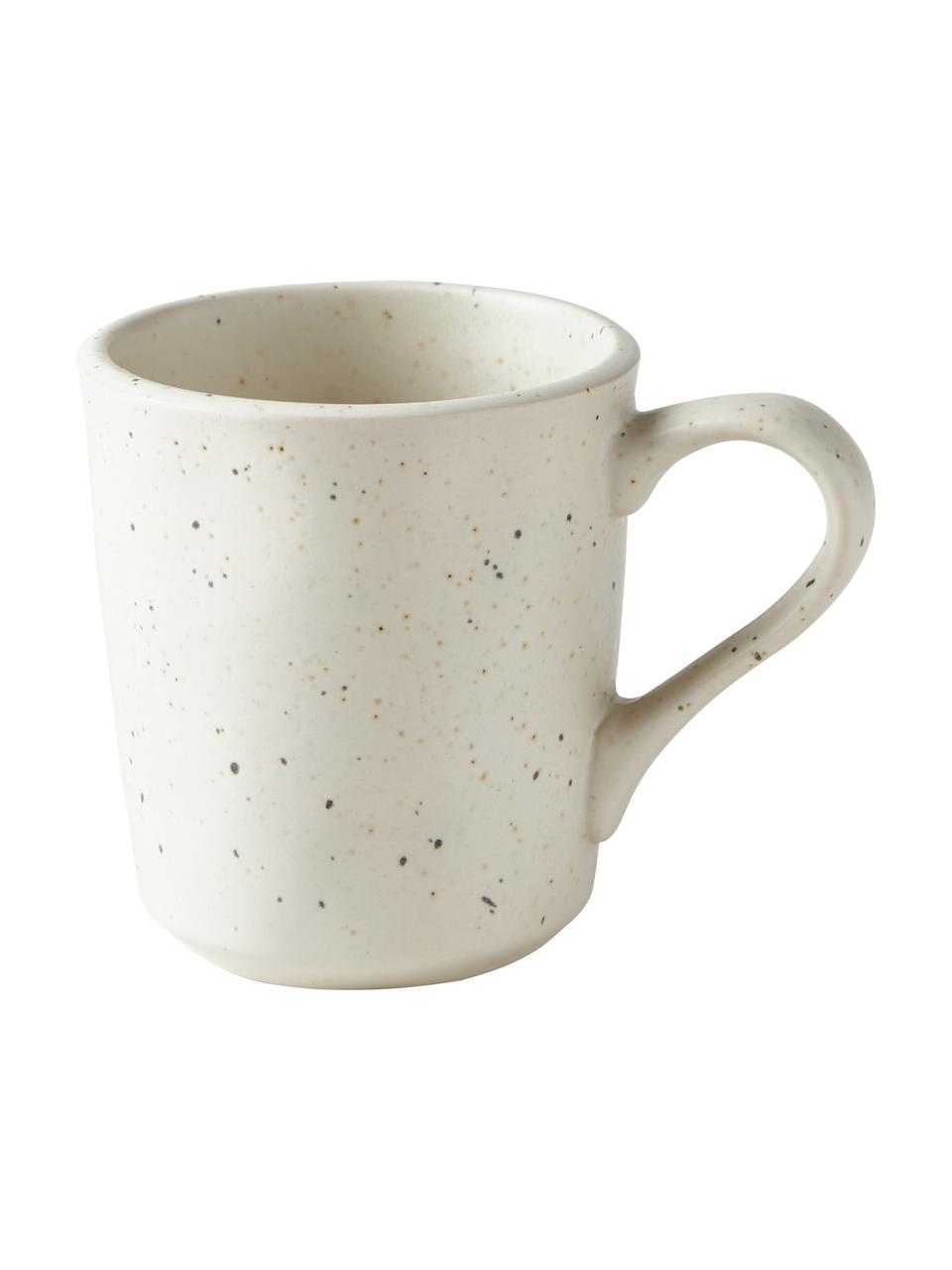 Tasses à café Marlee, 4 pièces, Grès cérame, Blanc crème, Ø 9 x haut. 10 cm