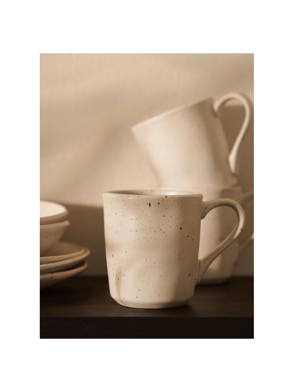 Tazza da caffè Marlee 4 pz., Terracotta, Bianco crema, Ø 9 x Alt. 10 cm