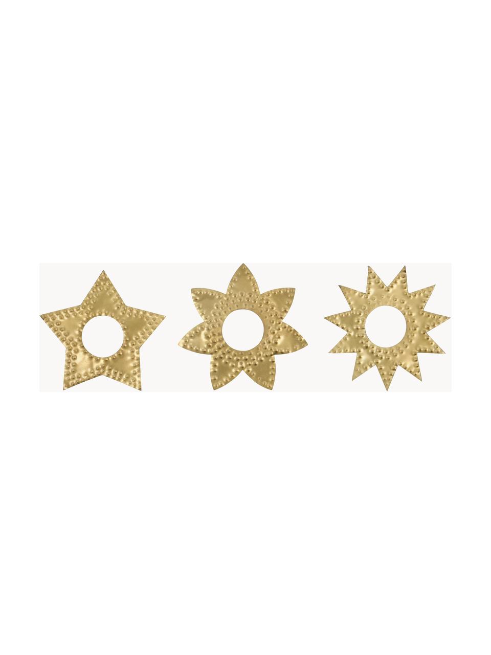 Set di 3 candelabri Star, Ottone, Ottone, Ø 7 cm