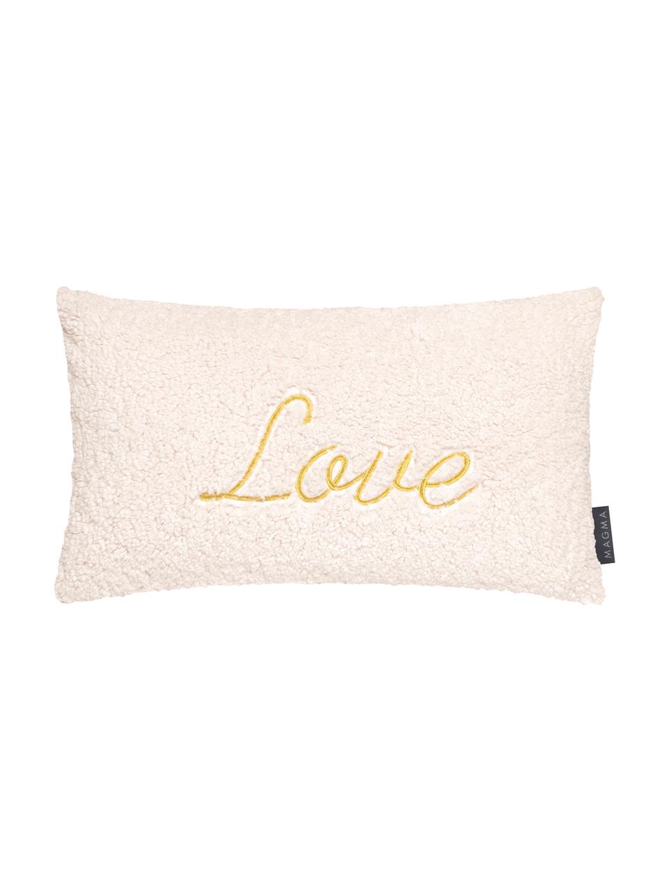 Housse de coussin rectangulaire Bina, Ivoire, couleur dorée, beige