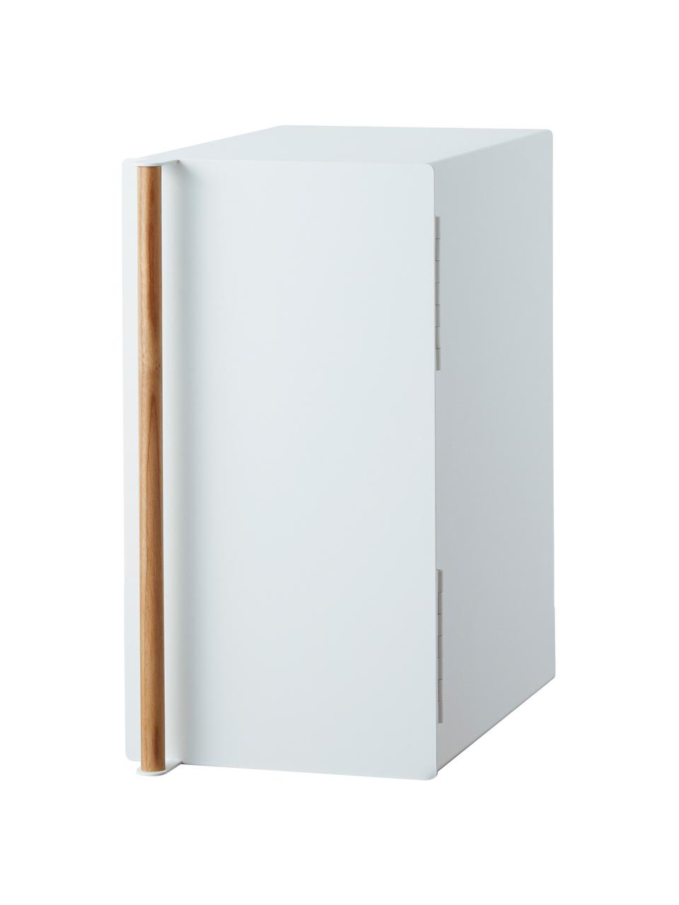 Portapane verticale con sportello magnetico Tosca, Manico: legno, Bianco, legno chiaro, Larg. 22 x Alt. 41 cm