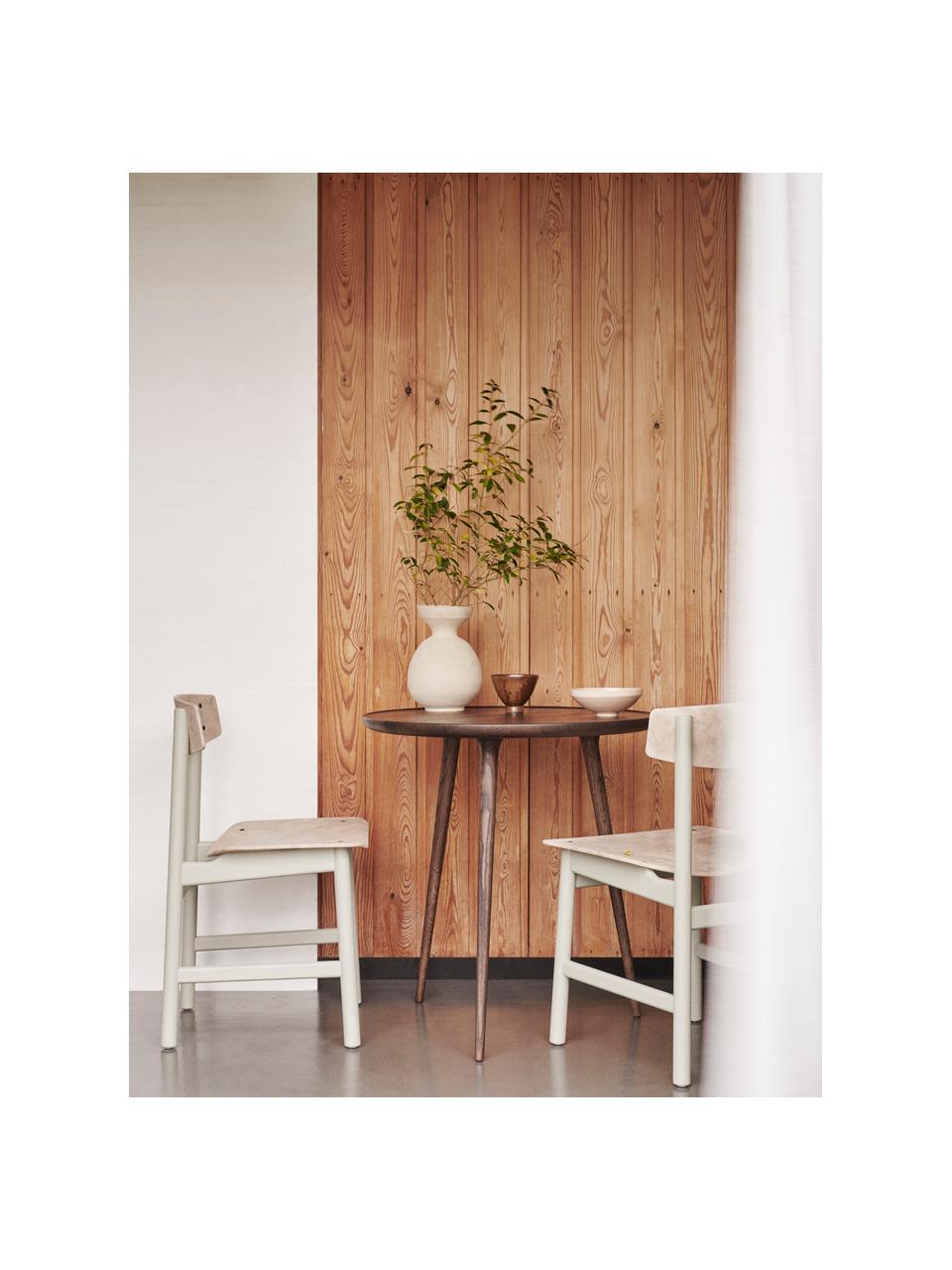 Ronde bijzettafel Accent van eikenhout, handgemaakt, Eikenhout 

Dit product is gemaakt van duurzaam geproduceerd, FSC®-gecertificeerd hout., Eikenhout, donkerbruin gelakt, Ø 45 x H 42 cm