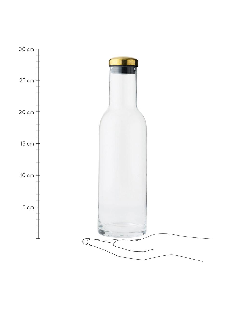Bottiglia in vetro con tappo Deluxe, 1 L, Trasparente, Alt. 29 cm, 1 L