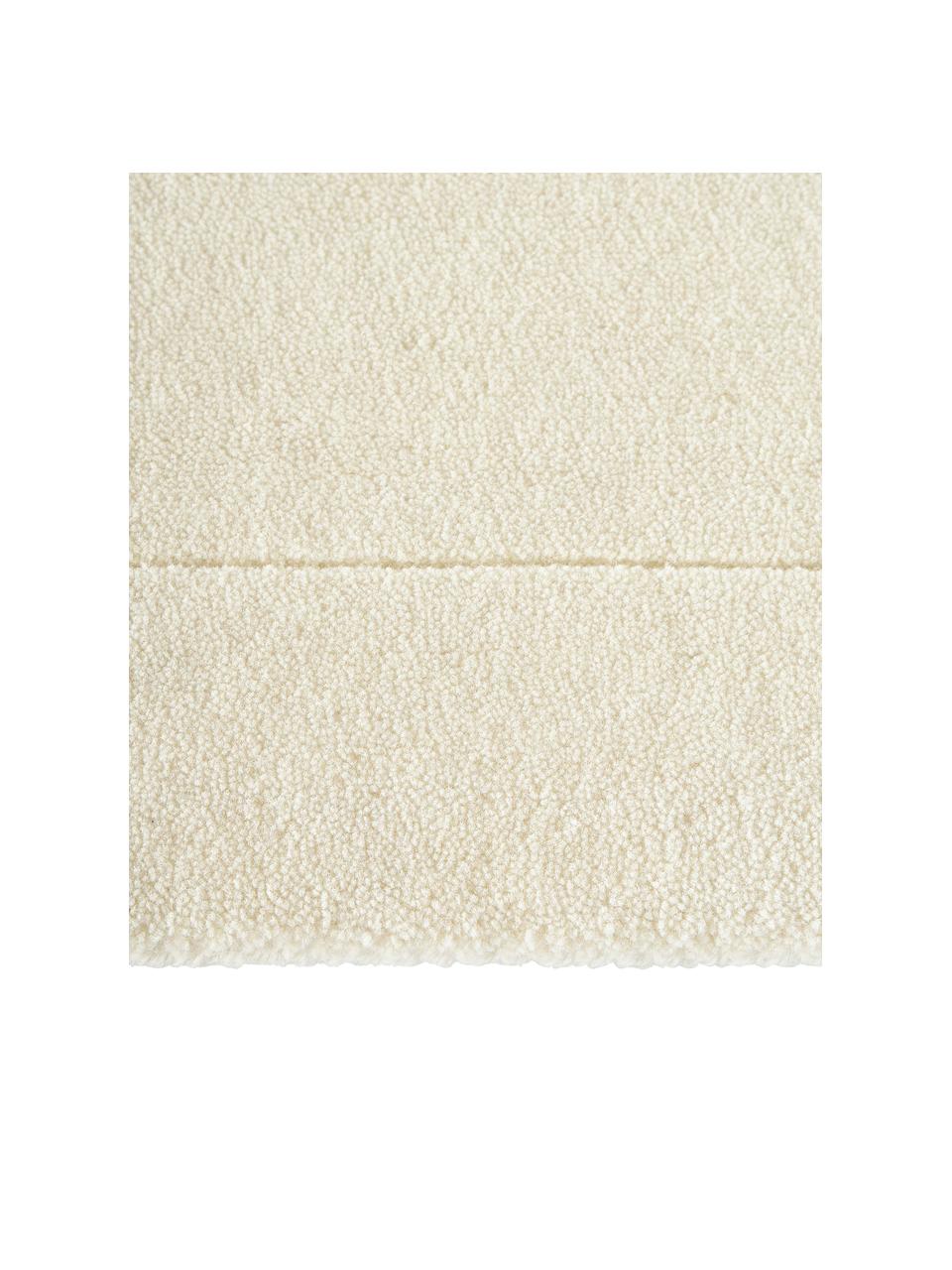 Kurzflor Wollteppich Jadie, Cremeweiß, B 80 x L 150 cm (Größe XS)