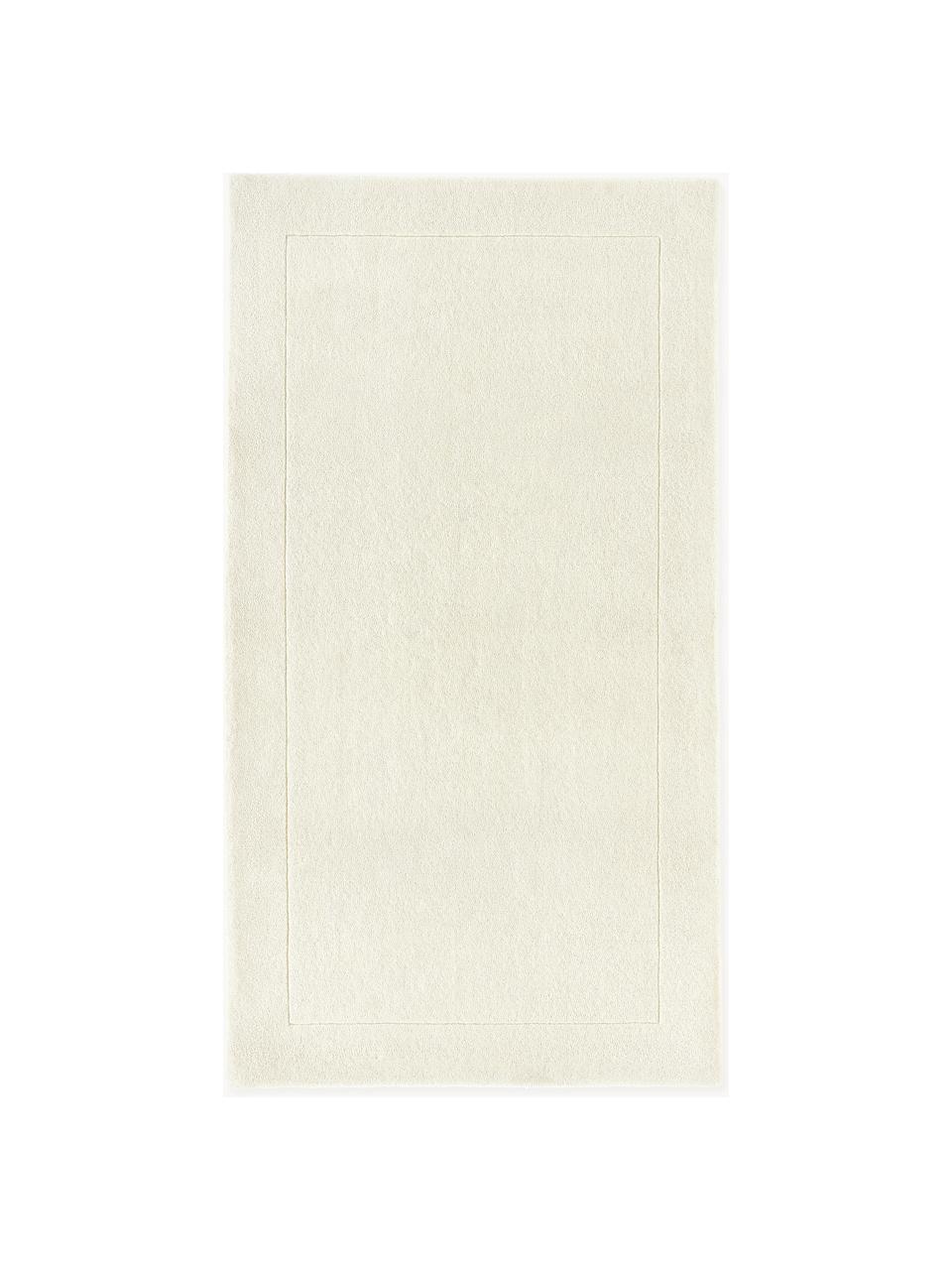 Alfombra artesanal de lana Ezra, Reverso: 70% algodón, 30% poliéste, Blanco crema, An 80 x L 150 cm (Tamaño XS)