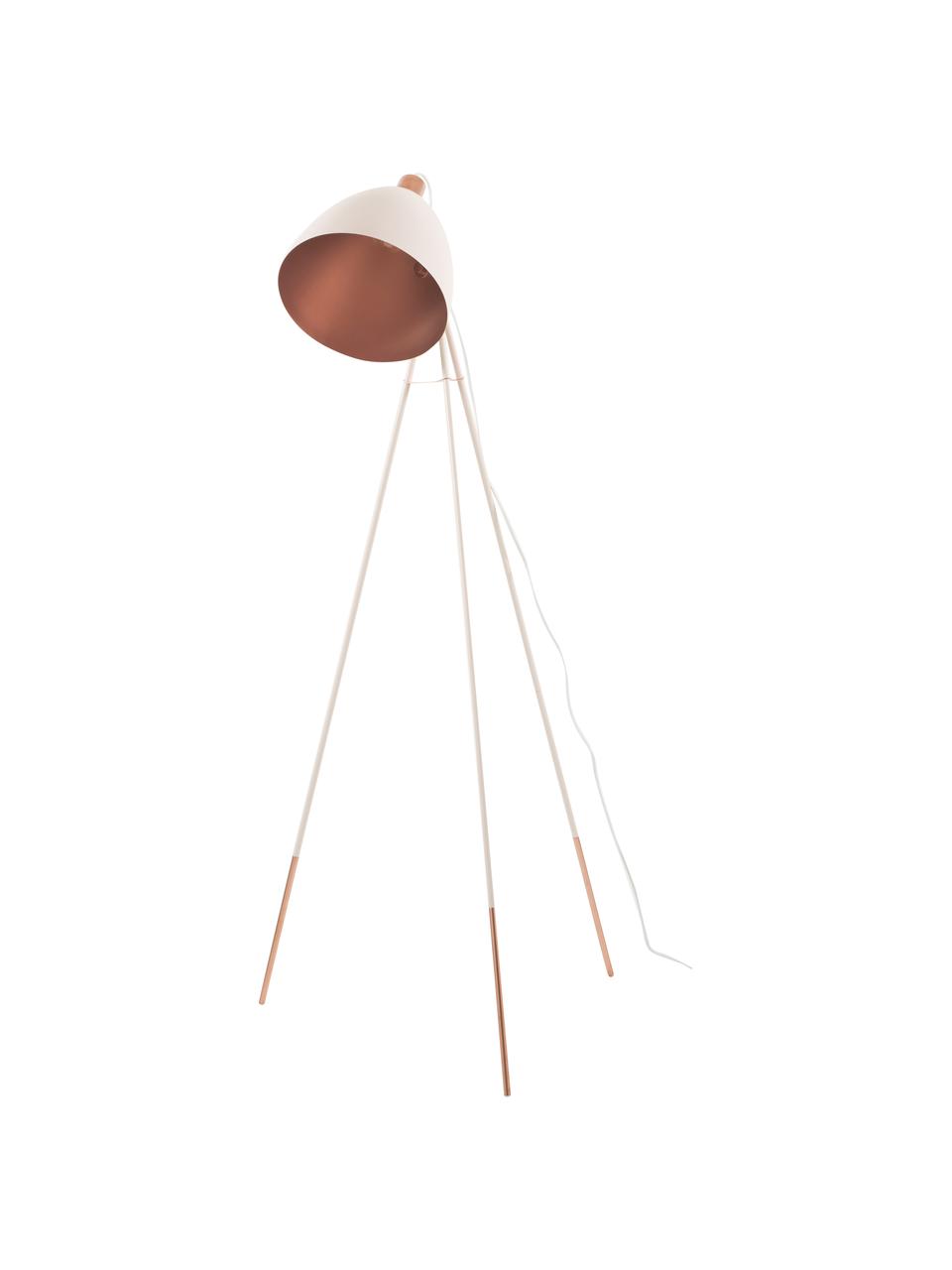 Lampadaire trépied cuivre rose style industriel Chester, Rose