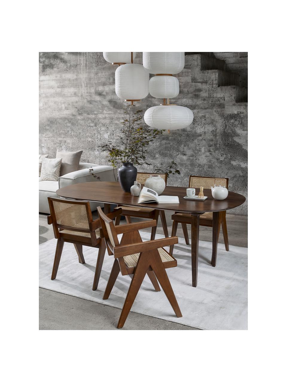 Mesa de comedor ovalada en madera de mango Archie, 200 x 100 cm, Madera de mango maciza pintada

Este producto está hecho de madera de origen sostenible y con certificación FSC®., Madera de mango pintada de marrón, An 200 x Al 100 cm