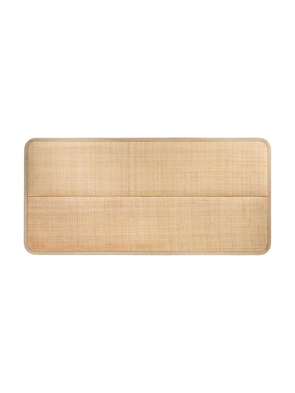 Ratanové čelo postele Byrum, Dubové drevo, brezové drevo, ratan, vrstvené drevo, Ratan, Š 165 x V 85 cm