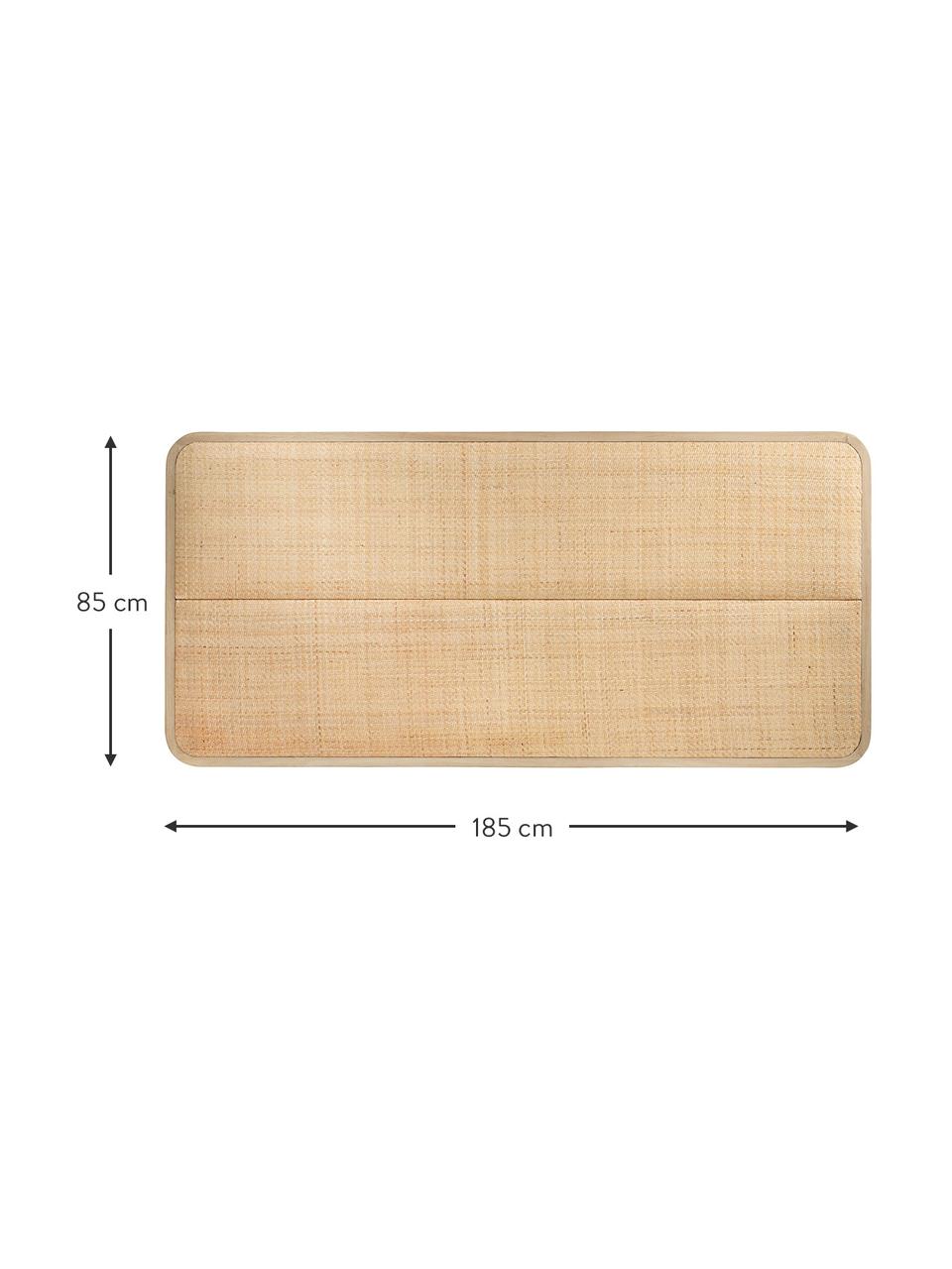 Ratanové čelo postele Byrum, Dubové drevo, brezové drevo, ratan, vrstvené drevo, Ratan, Š 165 x V 85 cm