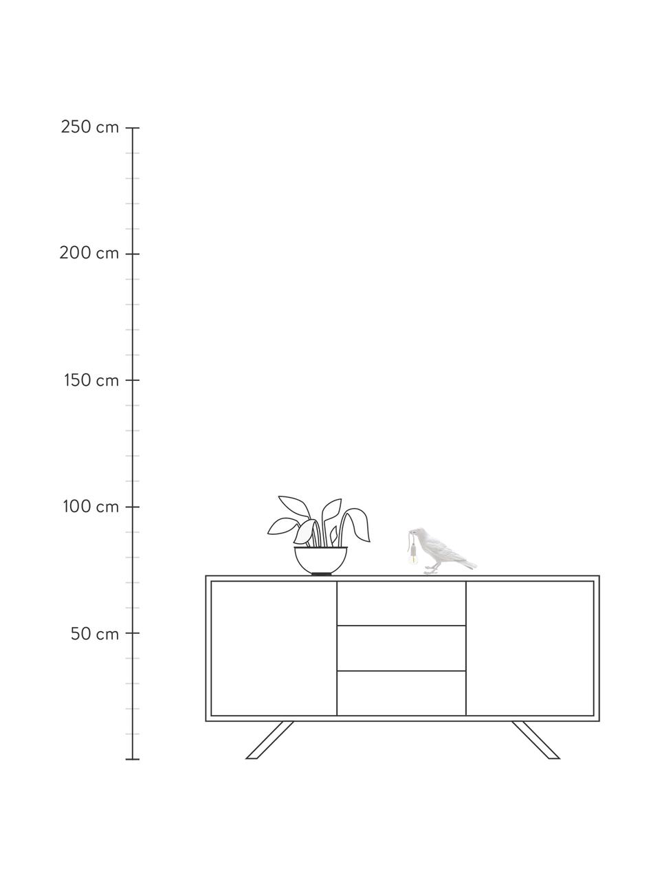 Designová stolní LED lampa Bird, Bílá, Š 30 cm, V 19 cm