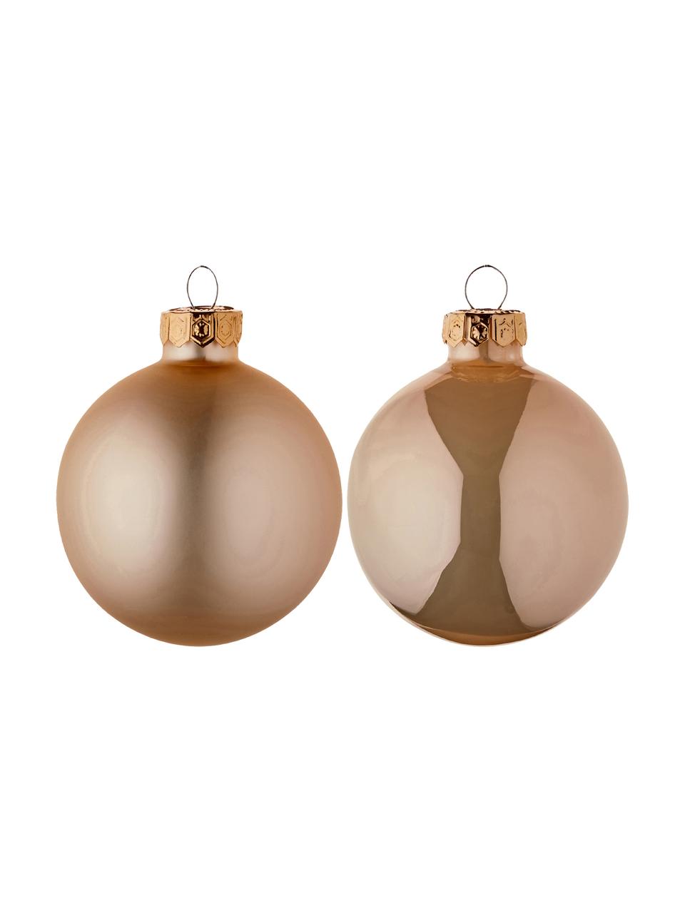 Bolas de Navidad Evergreen, Ø 6 cm, 10 uds., Crema, Ø 6 cm