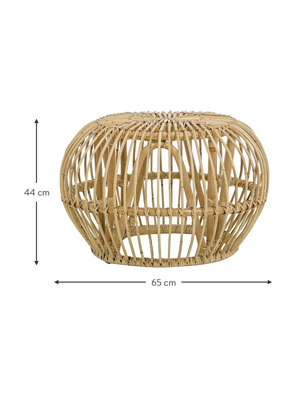 Mesa de centro de ratán Dorodal, Ratán con cabado natural
Nitrocelulosa, Marrón, Ø 65 x Al 44 cm