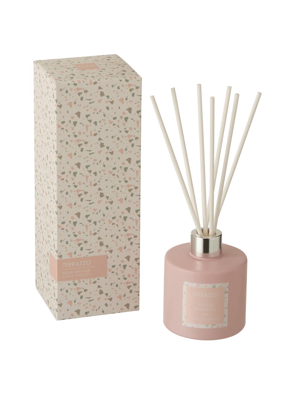 Diffuser Terrazzo, Houder: glas, Roze, crèmekleurig, Ø 9 x H 24 cm