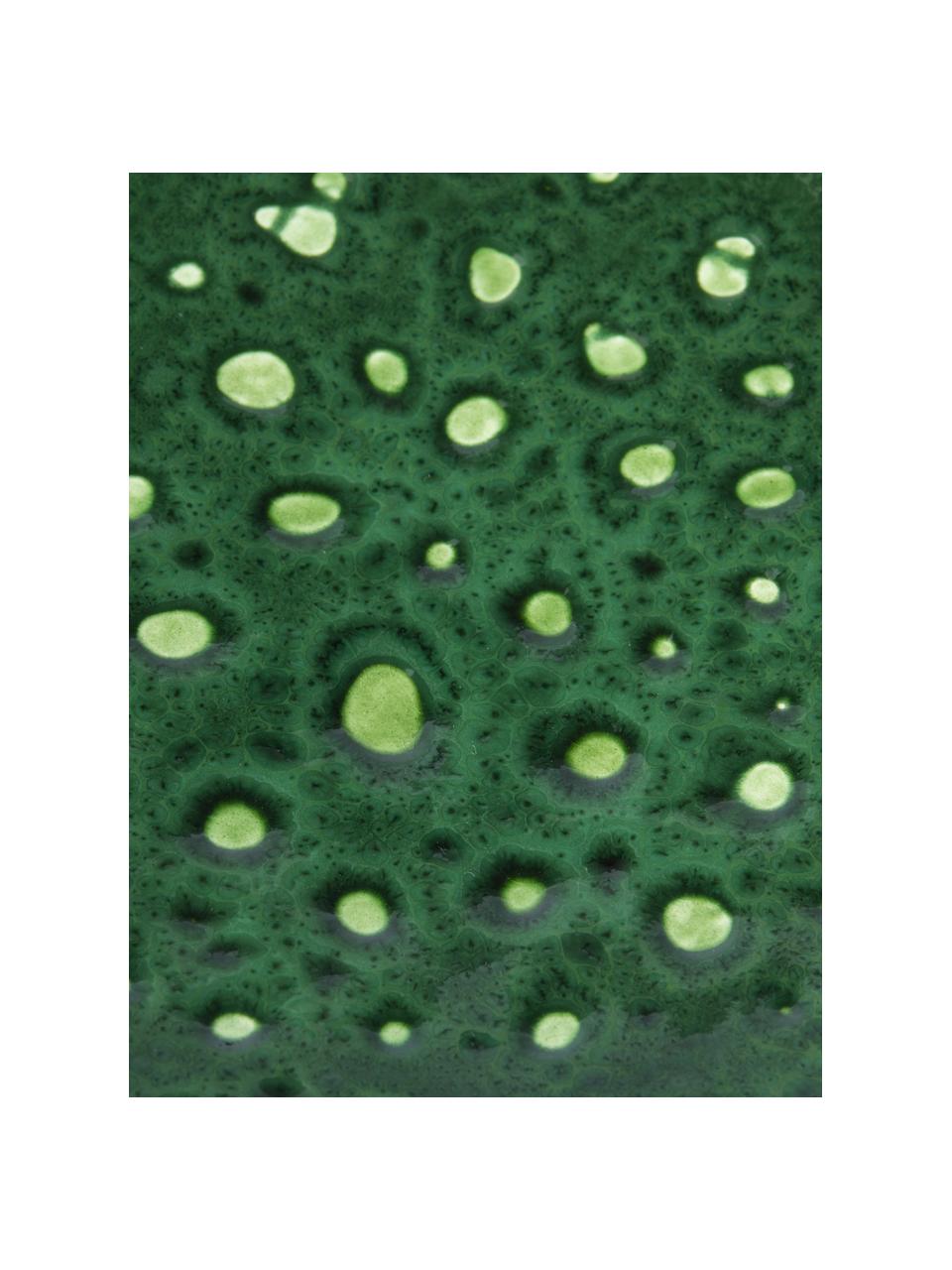 Bol de service artisanal The Emeralds, Grès cérame, Vert foncé, Ø 30 x haut. 10 cm