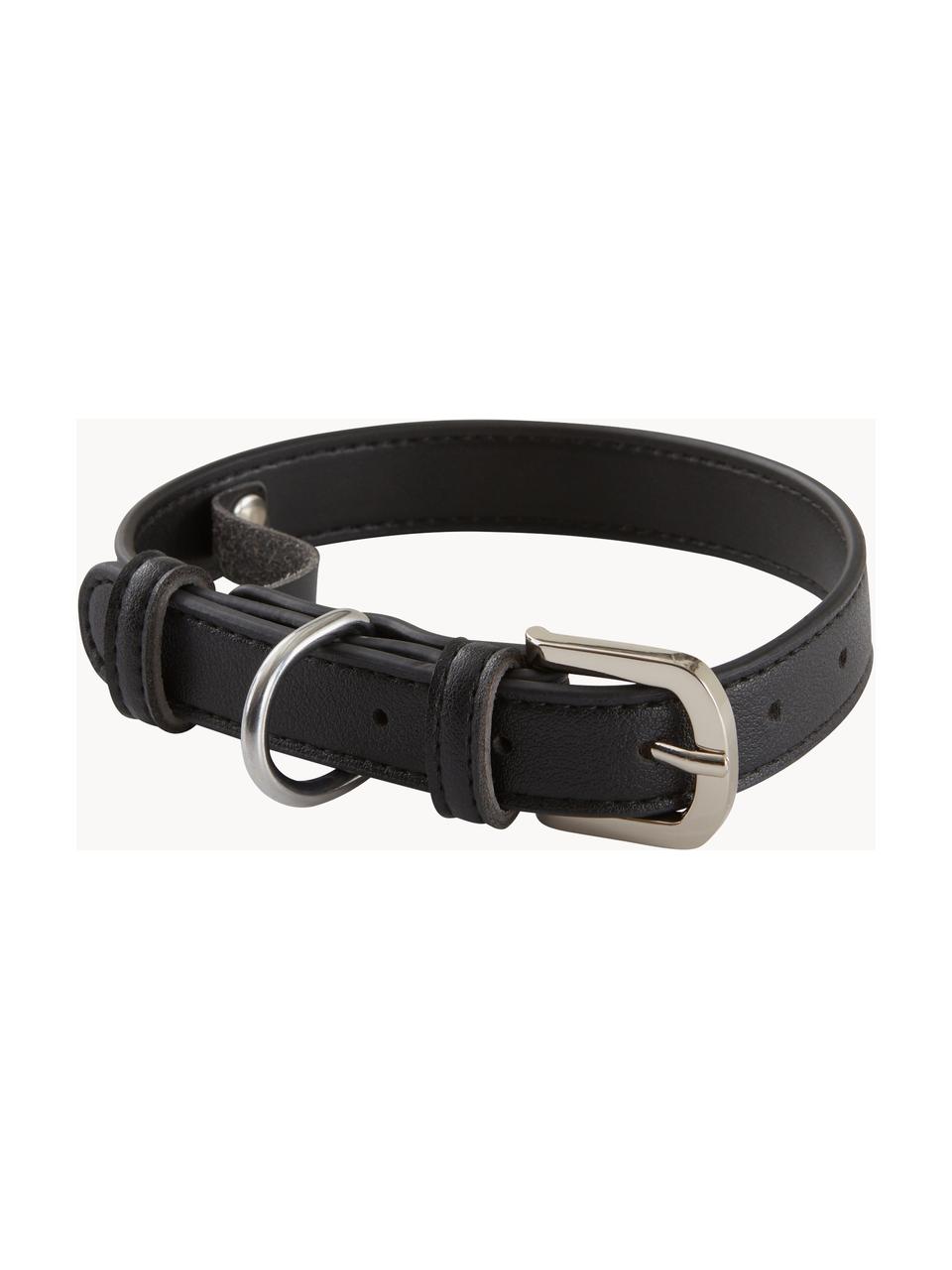 Haustier-Halsband Inu, Kunstleder, Schwarz, L 30/38 cm