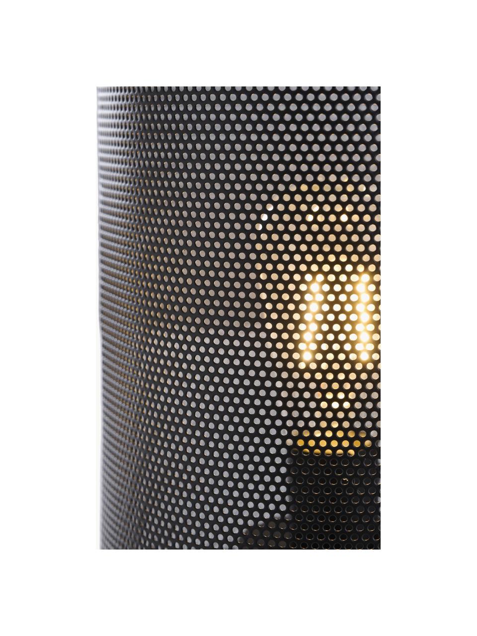 Přenosná exteriérová stolní LED lampa Evening, Umělá hmota, potažený kov, Černá, Ø 15 cm, V 33 cm