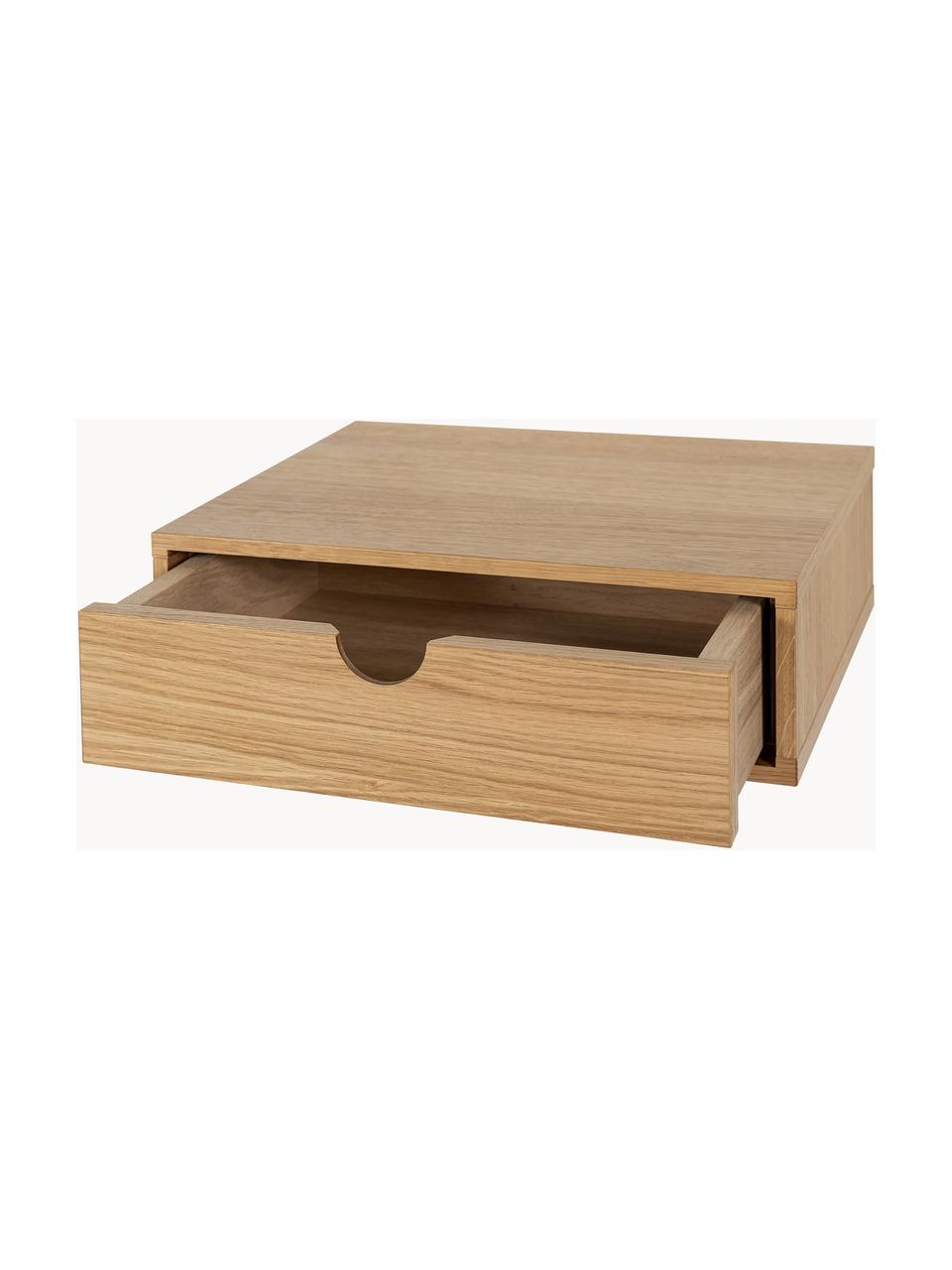 Nástěnný noční stolek Farsta, Dřevovláknitá deska střední hustoty (MDF) s dubovou dýhou, Dubové dřevo, Š 40 cm, V 15 cm