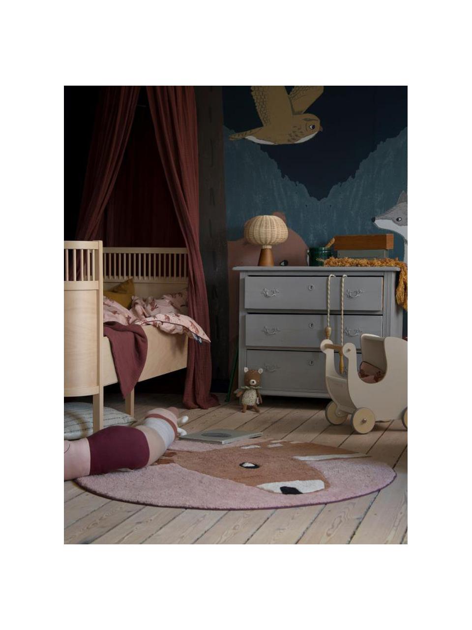 Kulatý bavlněný dětský koberec Twilight, 100 % bavlna, Odstíny hnědé, Ø 120 cm