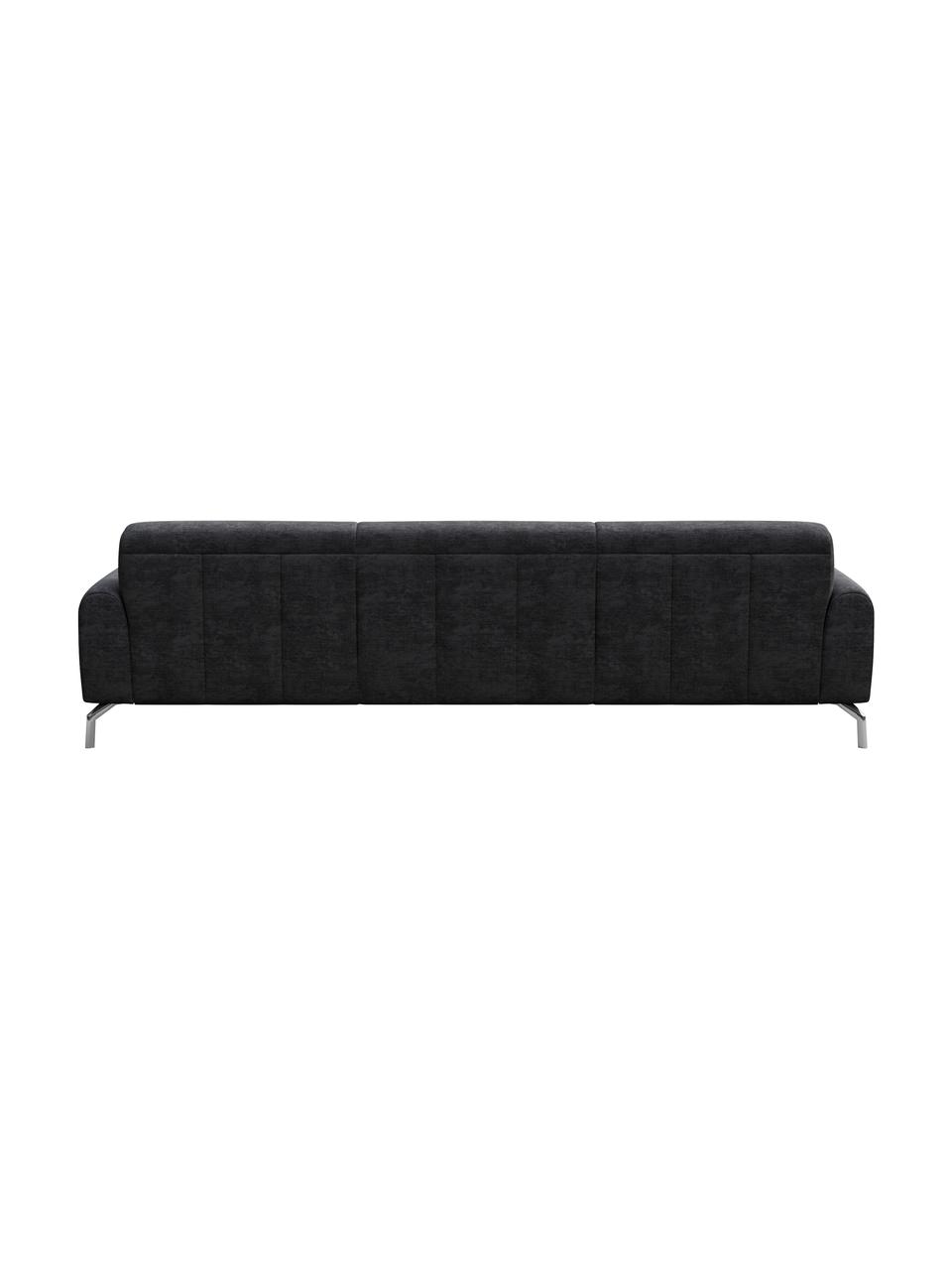 Sofa z systemem Zero-Spot Puzo (3-osobowa), Tapicerka: 100% poliester z Zero Spo, Nogi: metal lakierowany, Ciemny szary, S 240 x G 84 cm