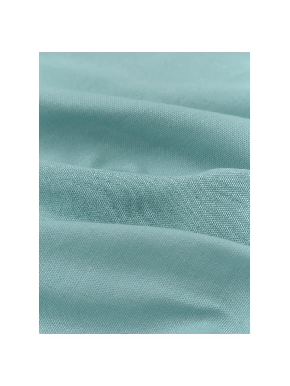 Strandlaken St Tropez met strepen en franjes, 100% katoen, Turquoise, wit, B 100 x L 200 cm