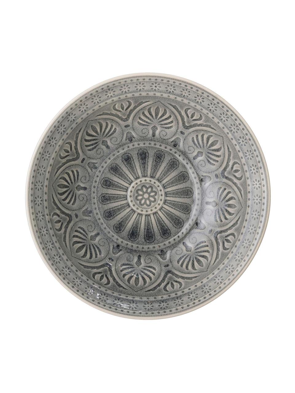 Coupe marocaine faite main Rani, Ø 27 cm, Grès cérame, Gris, Ø 27 x haut. 8 cm