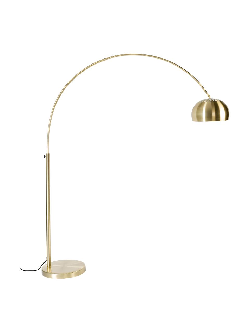 Veľká oblúková stojacia lampa Metal Bow, Mosadzná, Š 170 x V 205 cm