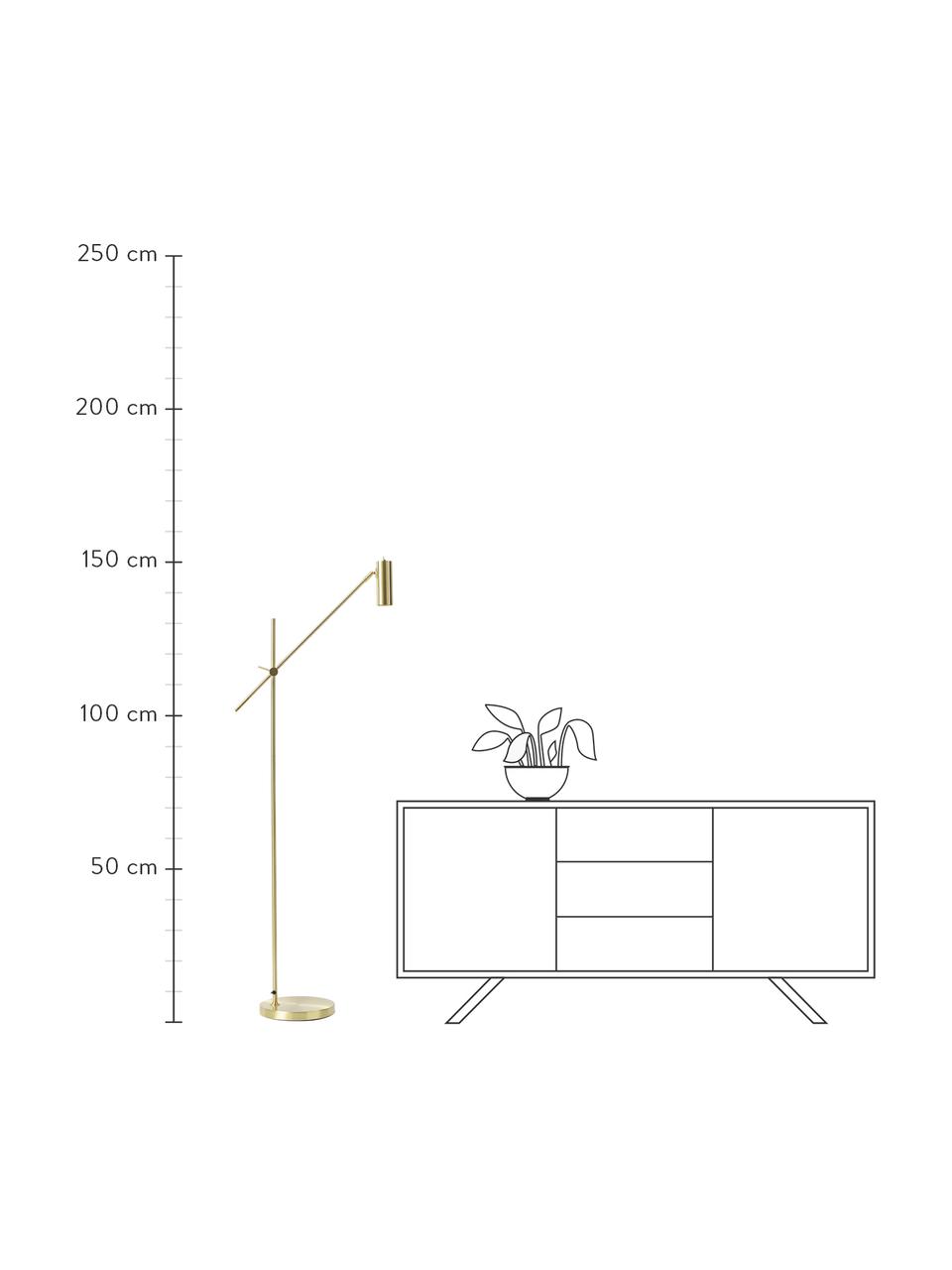 Lampa na čítanie Cassandra, Odtiene matnej zlatej, Š 75 x H 152 cm