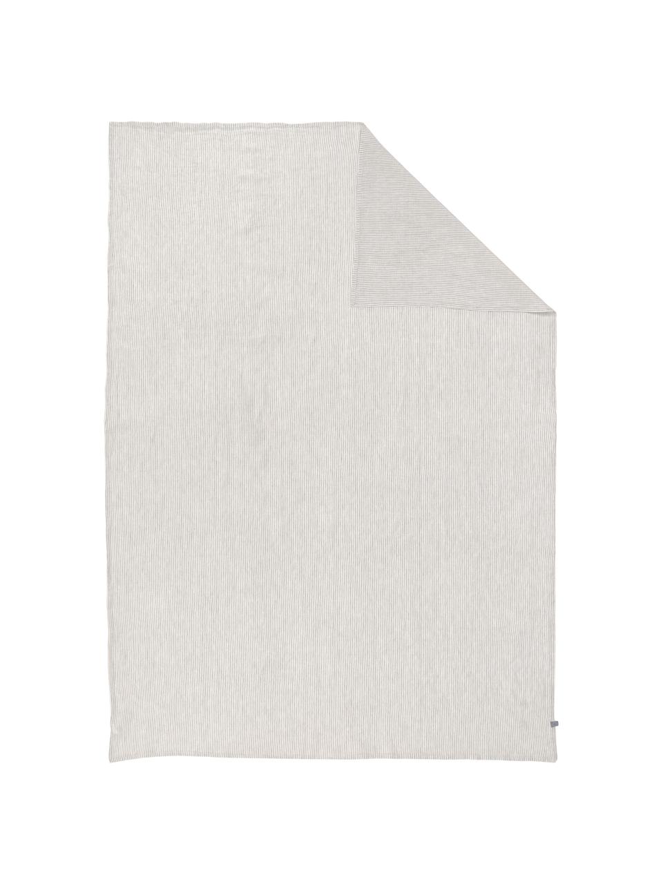 Gestreept linnen tafelkleed Alina in beige/crèmewit, 100% linnen, European Flax gecertificeerd, Beige, crèmewit, Voor 4 - 6 personen (B 145 x L 200 cm)