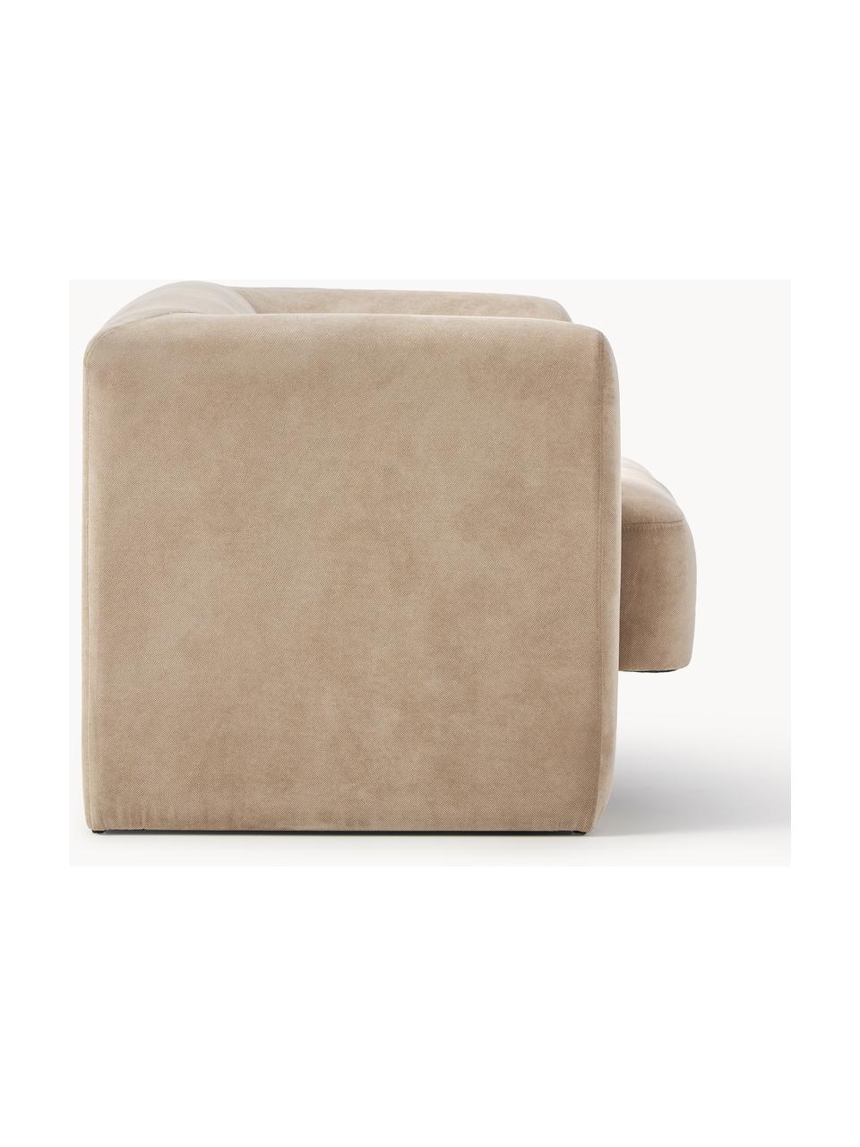 Fauteuil Bobi, Bekleding: 88% polyester, 12% nylon , Frame: massief grenenhout Dit pr, Geweven stof beige, B 100 x H 82 cm