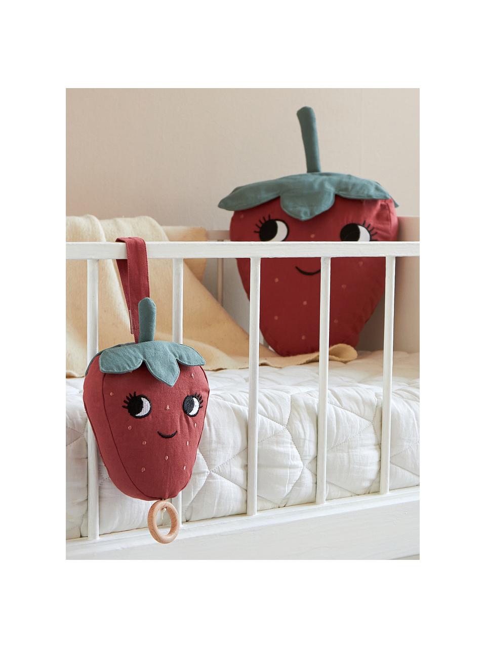 Coussin peluche fait main Strawberry, 100 % coton

Le matériau est certifié STANDARD 100 OEKO-TEX®, HOHENSTEIN, 16.HIN.85799, Pourpre, vert sauge, larg. 27 x long. 34 cm