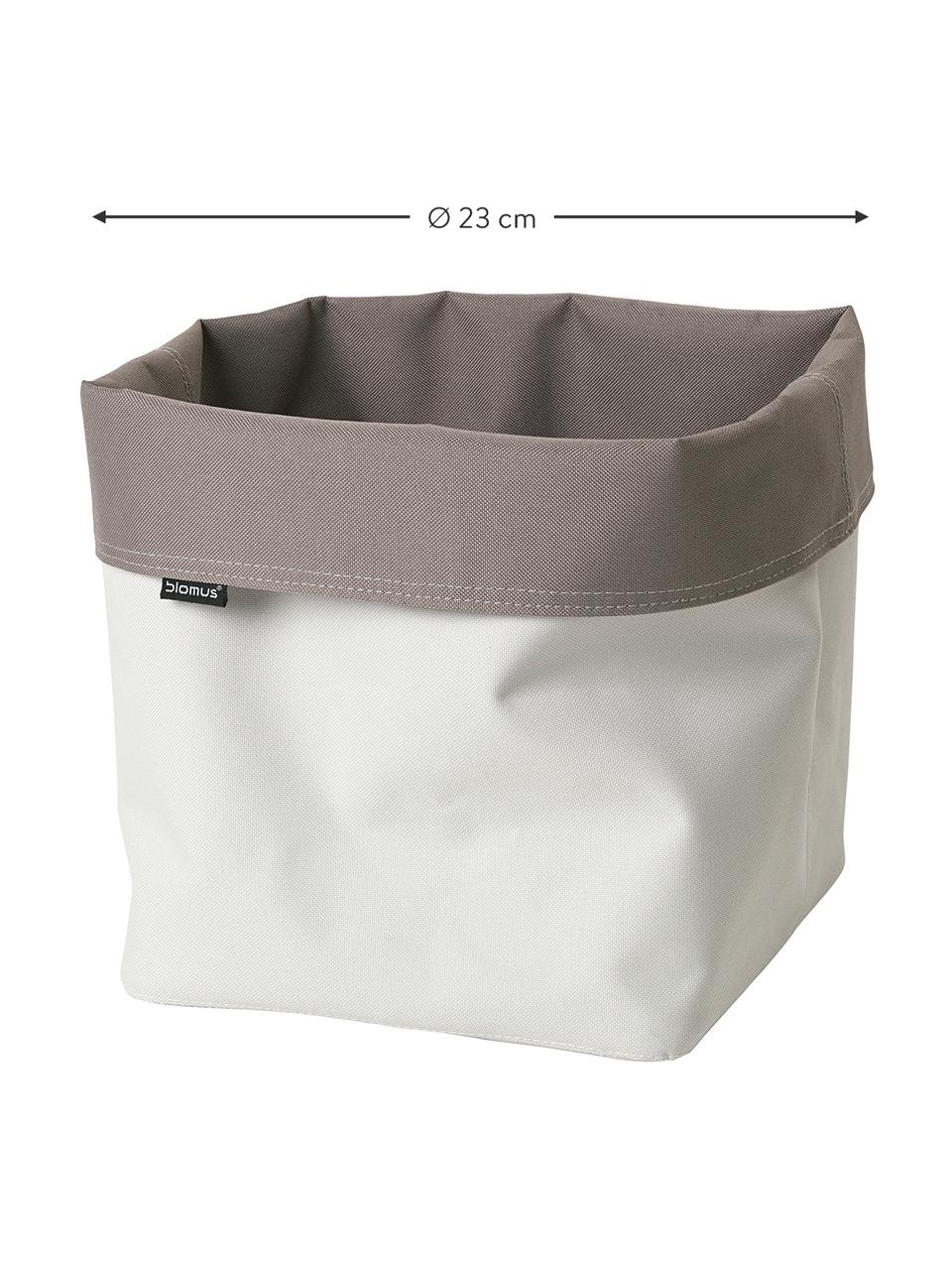 Aufbewahrungskorb Ara, Rayon, Taupe, Weiß, Ø 23 x H 26 cm